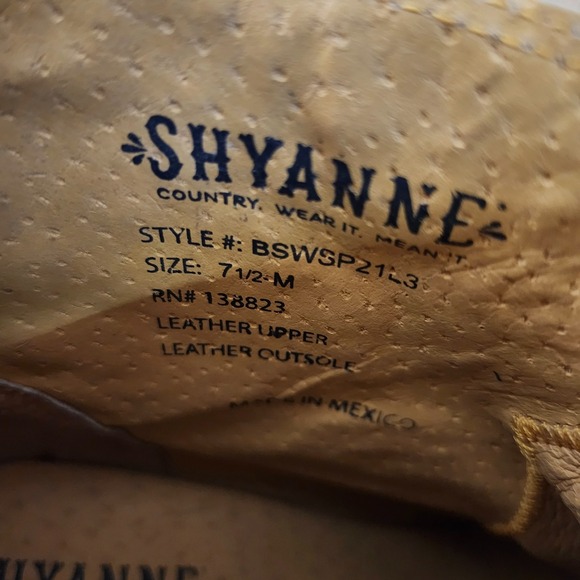 Shyanne TILLIE Floral Embroidered Brown Leather Zip Western Booties Size 7.5 - Picture 13 of 16